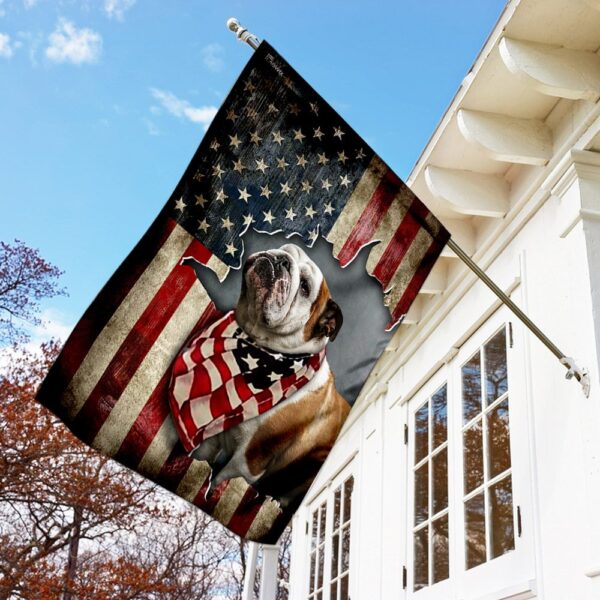 Bulldog 4th of July Flag: Patriotic Decor THN2196F - Image 2