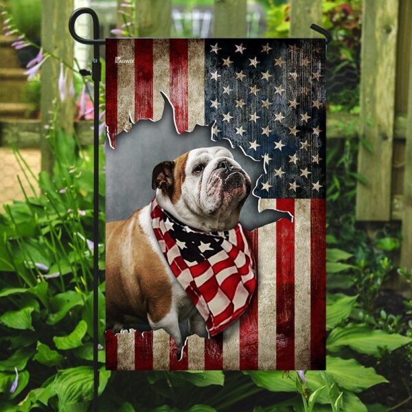 Bulldog 4th of July Flag: Patriotic Decor THN2196F - Image 7