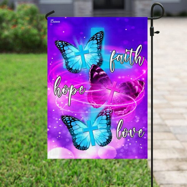 Butterfly Faith Hope Love Flag: THN2028F Garden Decor - Image 6