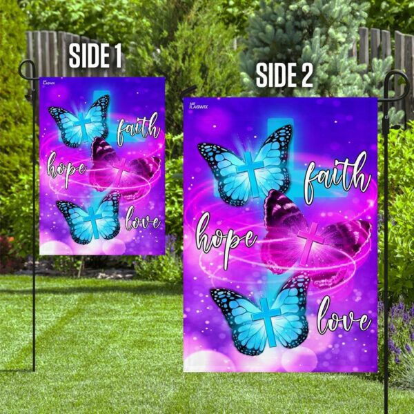 Butterfly Faith Hope Love Flag: THN2028F Garden Decor - Image 10