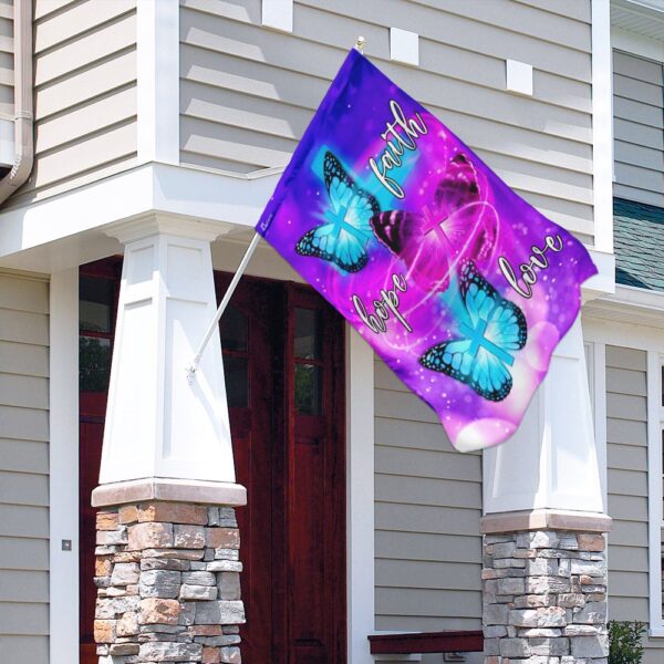Butterfly Faith Hope Love Flag: THN2028F Garden Decor - Image 4