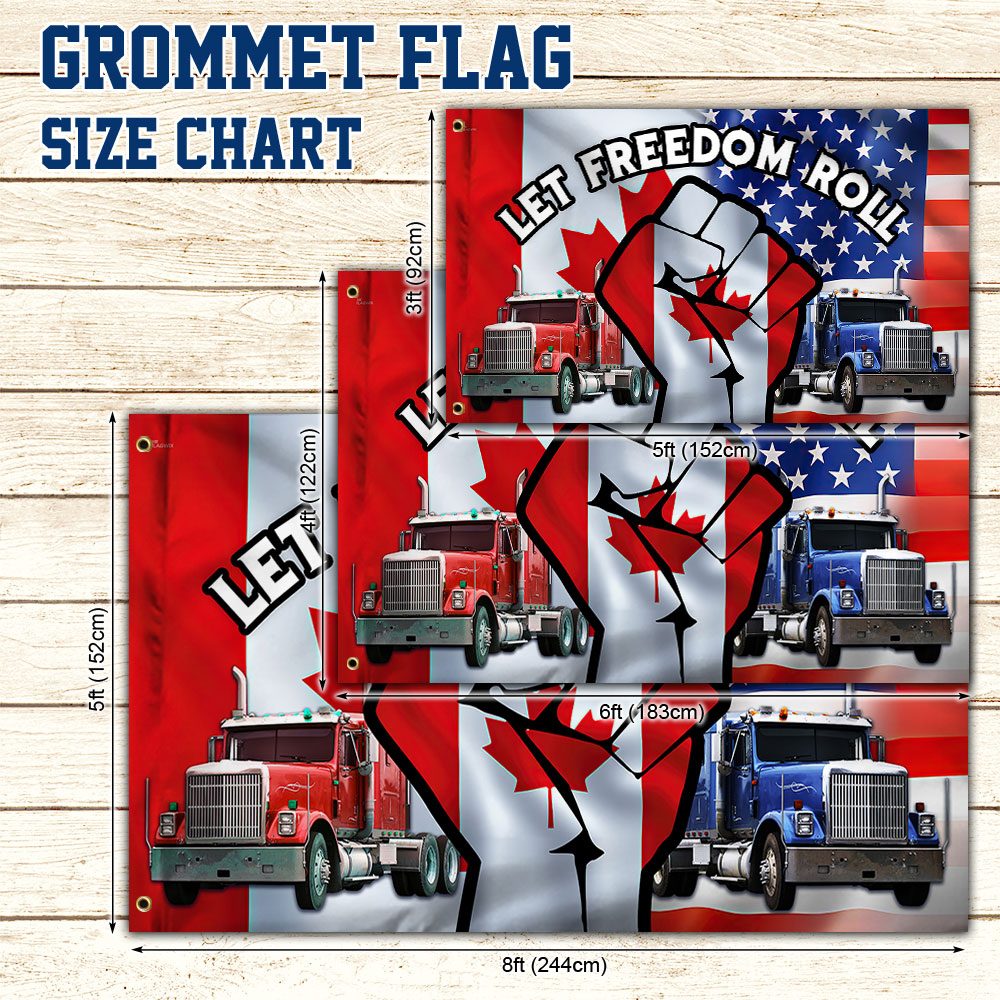 Canada Freedom Convoy Flag: Let Freedom Roll (DBD3299GF) - Image 4