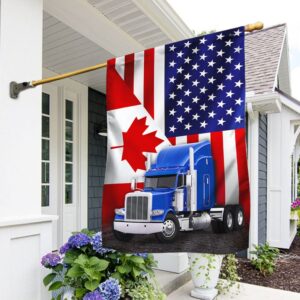 Canada Trucker Flag: Freedom Convoy 2022 - Canadian & American Flags