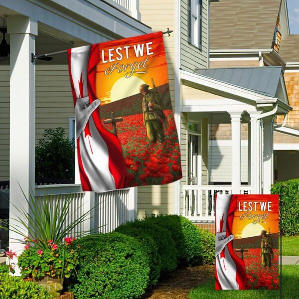 Canada Veteran Lest We Forget Flag: MLN1334F Remembrance Day - Image 4