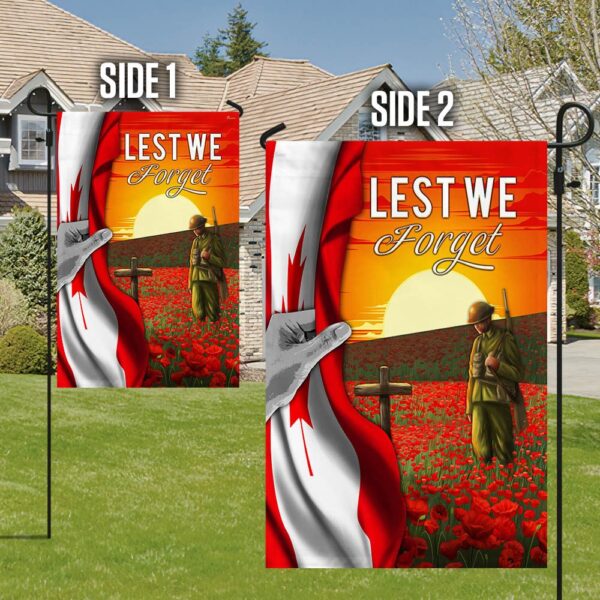 Canada Veteran Lest We Forget Flag: MLN1334F Remembrance Day - Image 5
