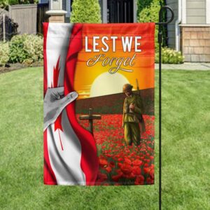 Canada Veteran Lest We Forget Flag: MLN1334F Remembrance Day