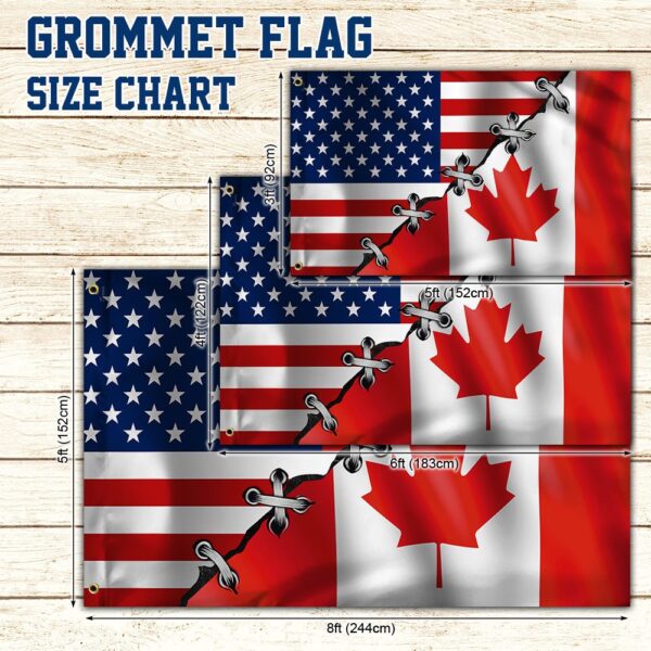 Canadian American Grommet Flag: QNN196GF - Patriotic Outdoor Banner - Image 5
