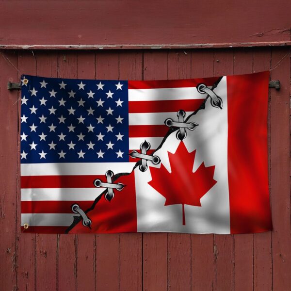 Canadian American Grommet Flag: QNN196GF - Patriotic Outdoor Banner - Image 3