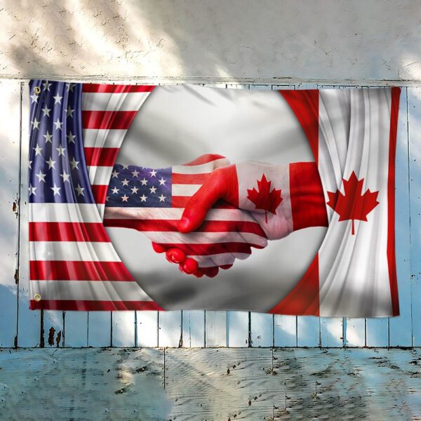 Canadian USA Friendship Grommet Flag, Freedom Convoy 2022, Truckers For Freedom QNK1043GFv1 - Image 3