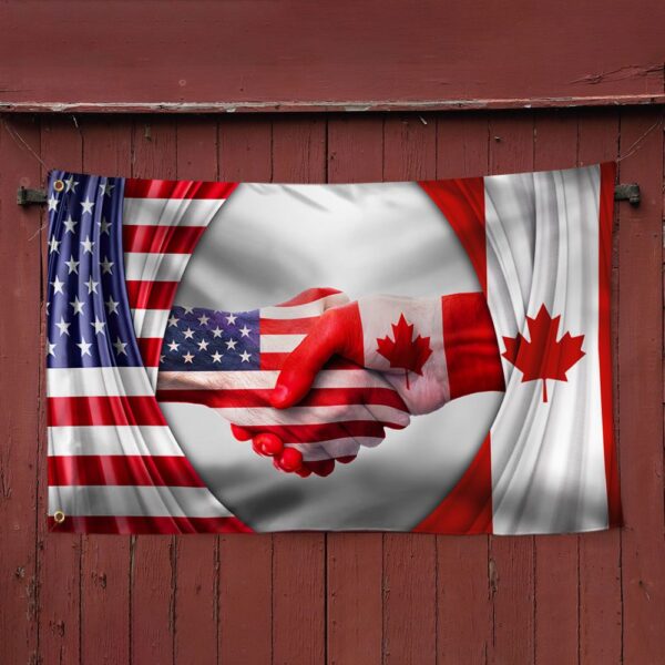 Canadian USA Friendship Grommet Flag, Freedom Convoy 2022, Truckers For Freedom QNK1043GFv1 - Image 4