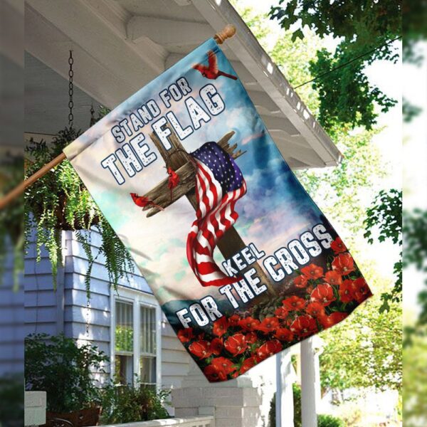 Patriotic Cardinal Cross American Flag Decor THN2024F - Image 3