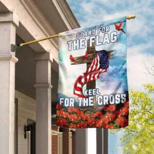 Patriotic Cardinal Cross American Flag Decor THN2024F