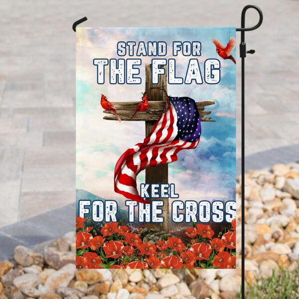 Patriotic Cardinal Cross American Flag Decor THN2024F - Image 8