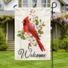 Cardinal Flower Welcome Flag: Vibrant Garden Decor TQN1370F