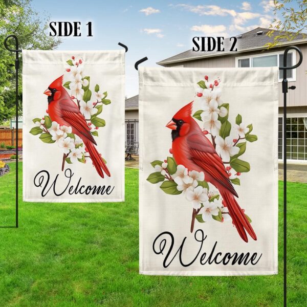 Cardinal Flower Welcome Flag: Vibrant Garden Decor TQN1370F - Image 5