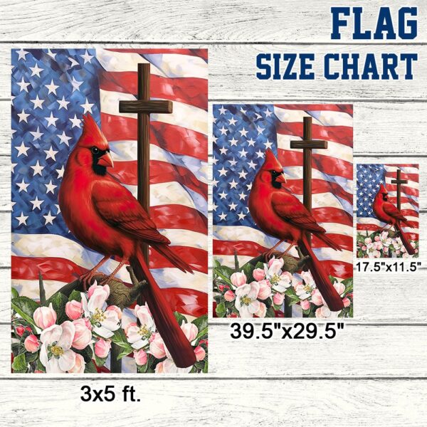 Cardinal God Bless America Flag: 4th of July & Memorial Day Decor - Image 7