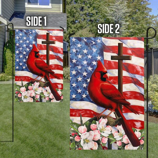 Cardinal God Bless America Flag: 4th of July & Memorial Day Decor - Image 5