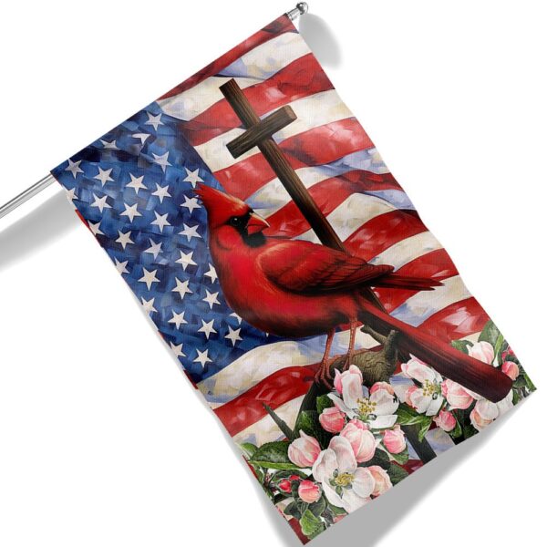Cardinal God Bless America Flag: 4th of July & Memorial Day Decor - Image 6