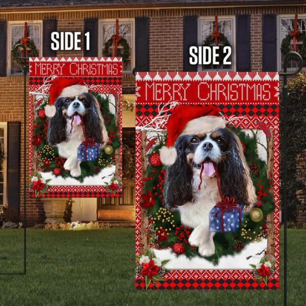 King Charles Spaniel Christmas Dog Flag | Cavalier Breed Holiday Decor - Image 3
