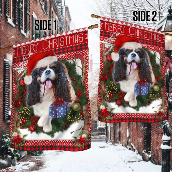King Charles Spaniel Christmas Dog Flag | Cavalier Breed Holiday Decor - Image 5