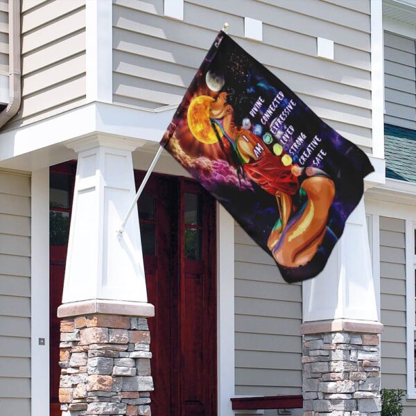 Chakra Black Woman Yoga Flag: PN92F - Empowering Yoga Decor - Image 9