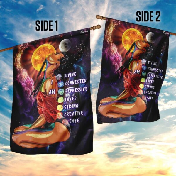 Chakra Black Woman Yoga Flag: PN92F - Empowering Yoga Decor - Image 10