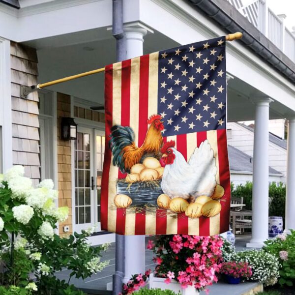 Patriotic Chicken Coop: American Flag Design