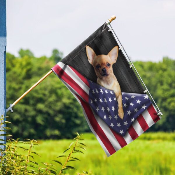 Patriotic Chihuahua Dog T-Shirt - American Flag Design - Image 9