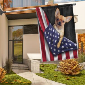 Patriotic Chihuahua Dog T-Shirt - American Flag Design