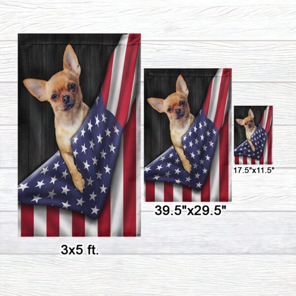 Patriotic Chihuahua Dog T-Shirt - American Flag Design - Image 7