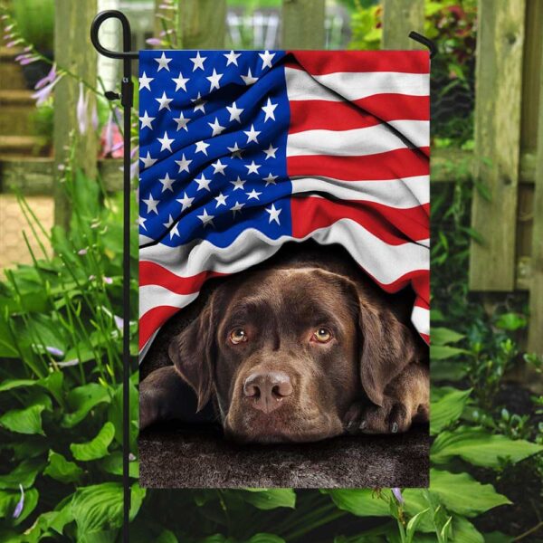Chocolate Lab Patriot: American Flag Dog Decor - Image 7