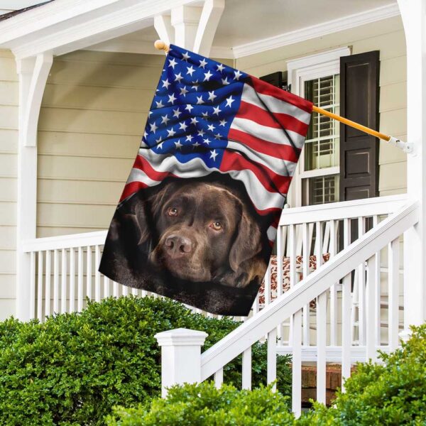 Chocolate Lab Patriot: American Flag Dog Decor - Image 5