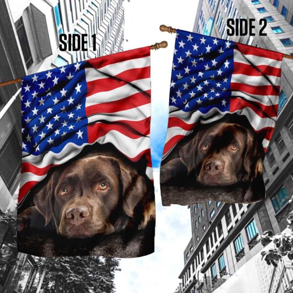 Chocolate Lab Patriot: American Flag Dog Decor - Image 4