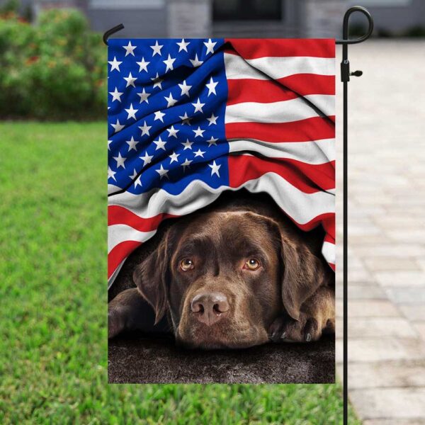 Chocolate Lab Patriot: American Flag Dog Decor - Image 6