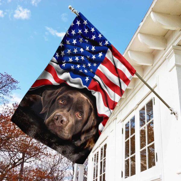 Chocolate Lab Patriot: American Flag Dog Decor - Image 3