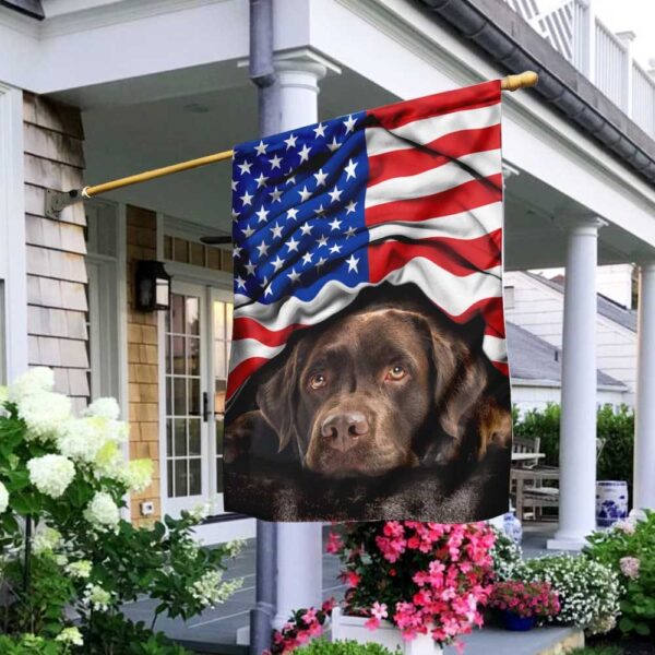 Chocolate Lab Patriot: American Flag Dog Decor - Image 2