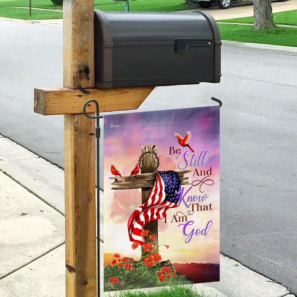 Christian Cross. Be Still And Know That I Am God Flag THB2085F - Image 9