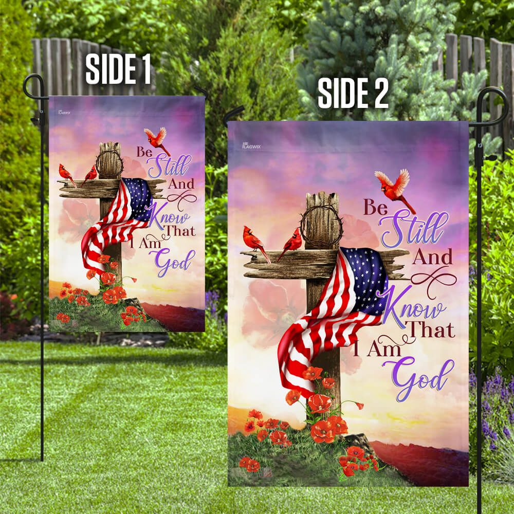 Christian Cross. Be Still And Know That I Am God Flag THB2085F - Image 10