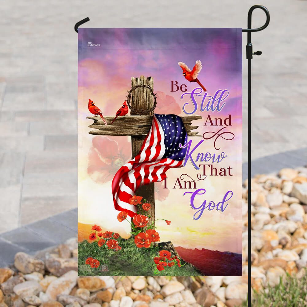 Christian Cross. Be Still And Know That I Am God Flag THB2085F - Image 8