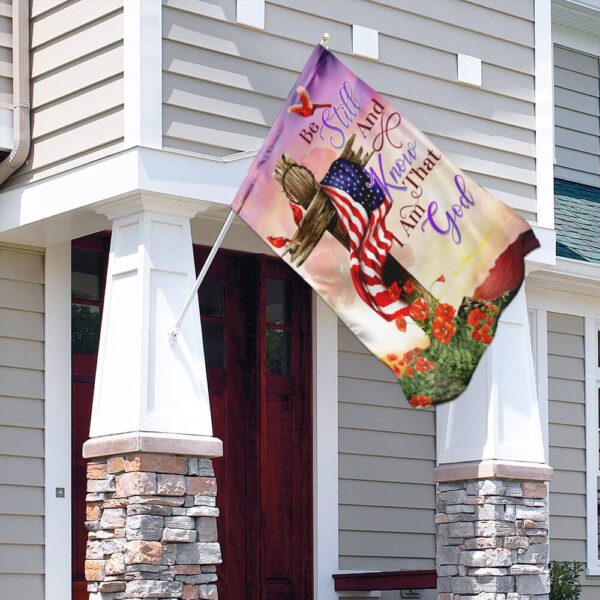 Christian Cross. Be Still And Know That I Am God Flag THB2085F - Image 4