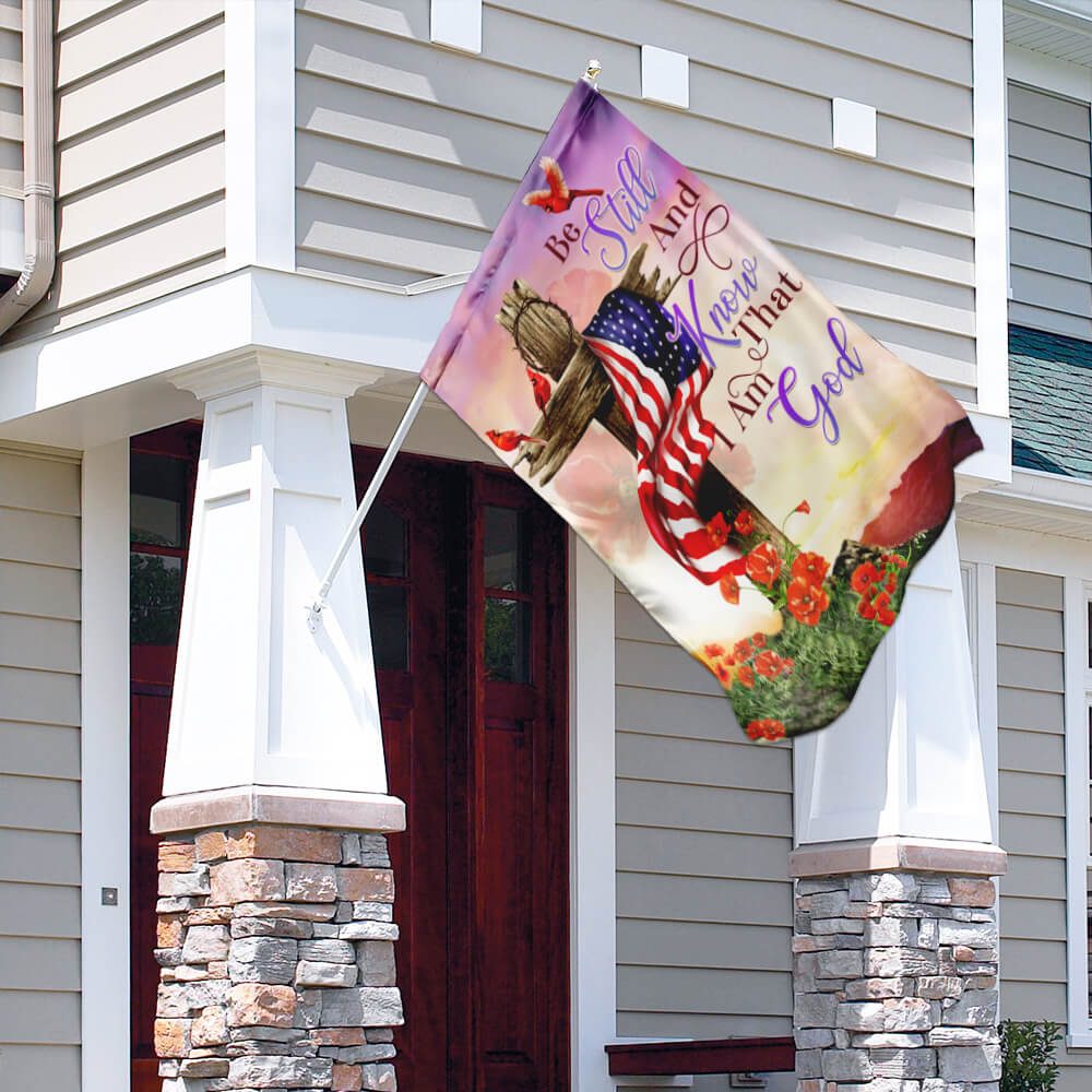 Christian Cross. Be Still And Know That I Am God Flag THB2085F - Image 4