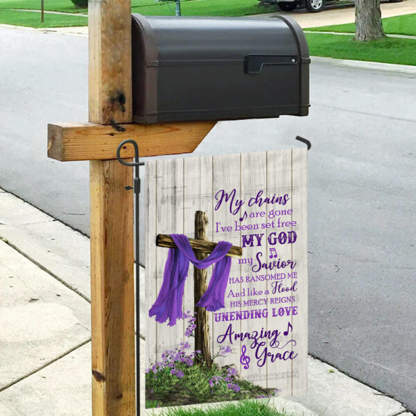 Christian Cross Amazing Grace Purple Flag THB2083 - Image 9