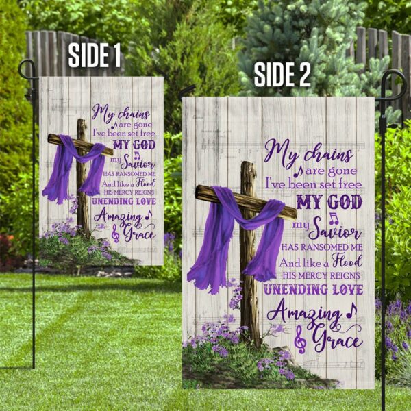Christian Cross Amazing Grace Purple Flag THB2083 - Image 10