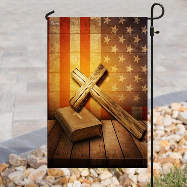 Patriotic Christian Cross American Flag DBX1938F - Image 8
