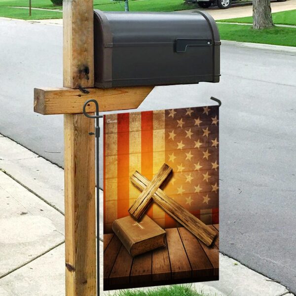 Patriotic Christian Cross American Flag DBX1938F - Image 9