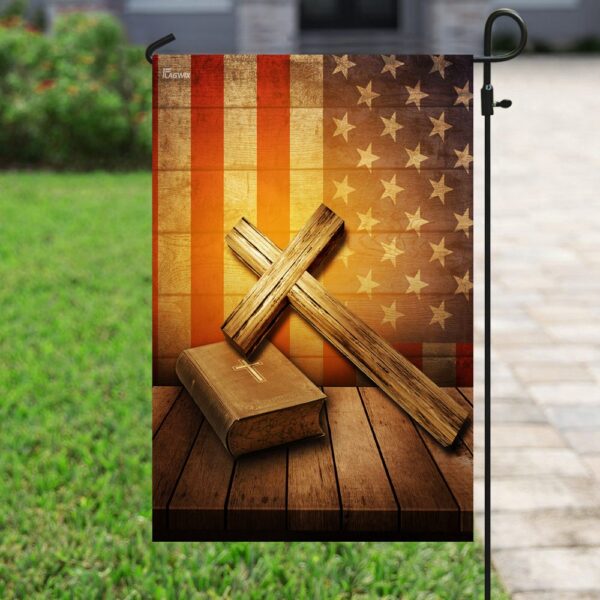 Patriotic Christian Cross American Flag DBX1938F - Image 6