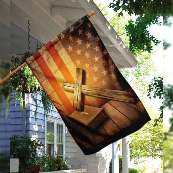 Patriotic Christian Cross American Flag DBX1938F - Image 3