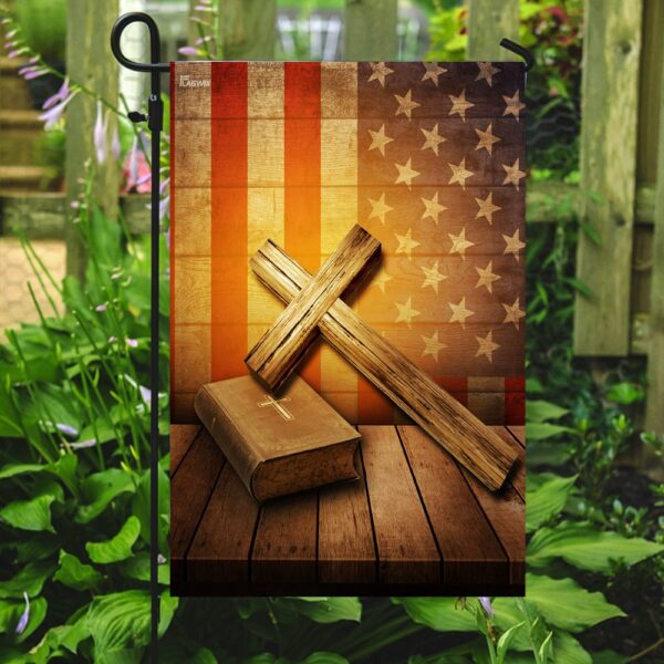 Patriotic Christian Cross American Flag DBX1938F - Image 7