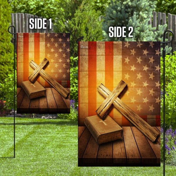 Patriotic Christian Cross American Flag DBX1938F - Image 10