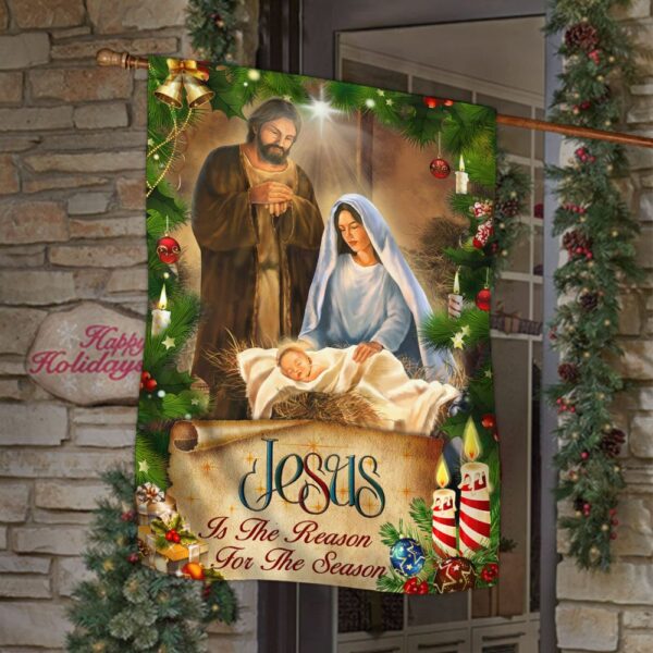 Christian Gifts for Women, Men, Grandpa, Grandma - American Flags Decor For Outside TRL1629F, The Birth of Jesus Decoration, Religious Gift for Family Friends - Image 2